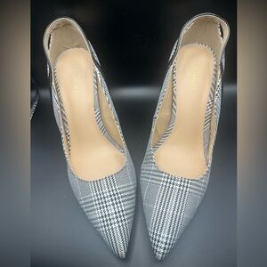 Ann Taylor Houndstooth Heels in Black and White